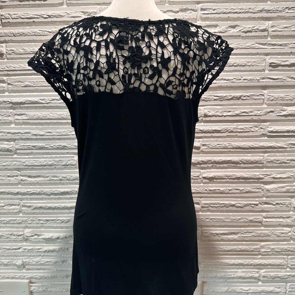 INC Elegant Crochet-Back Women's Top, Size L